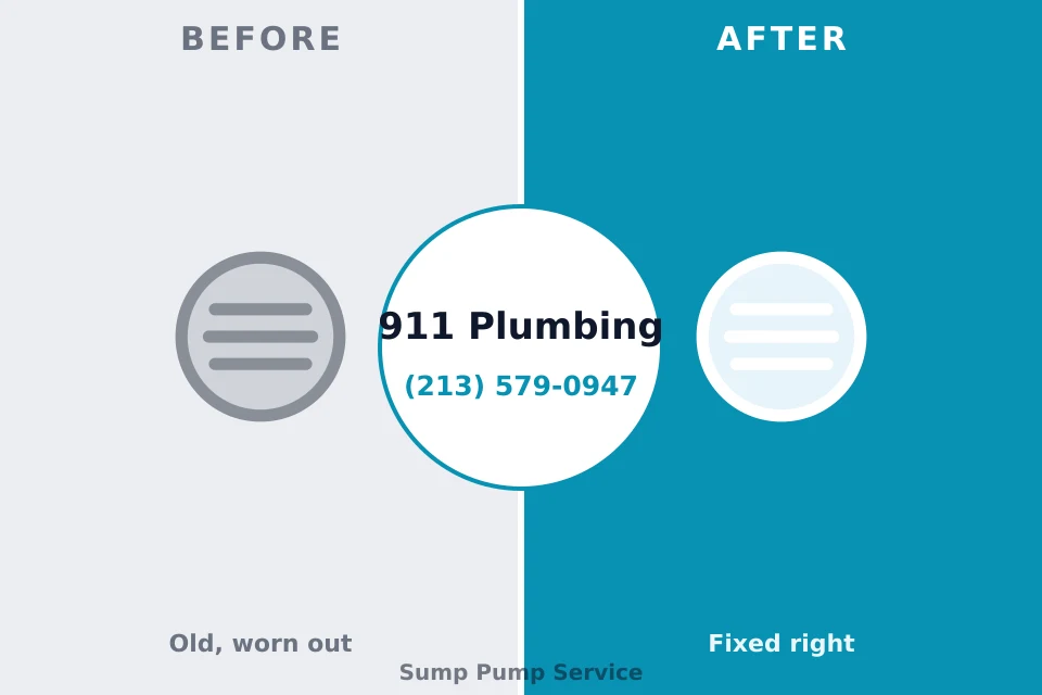 Before and after: plumbing repair Gang Mills, NY